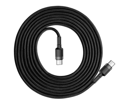 Kabel BASEUS USB-C USB-C Cafue PD 60W 2m czarno-szary CATKLF-HG1
